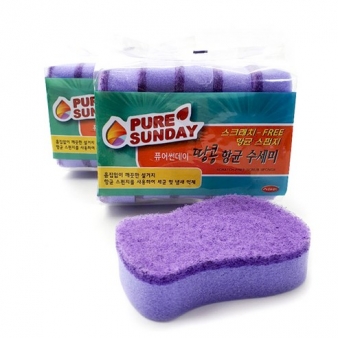 퓨어썬데이 땅콩 항균 스펀지 수세미