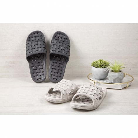 베이스알파에센셜 논슬립 안전 욕실화 라이트그레이 + 다크그레이