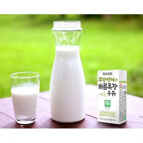 파스퇴르 무항생제 인증 바른목장 우유