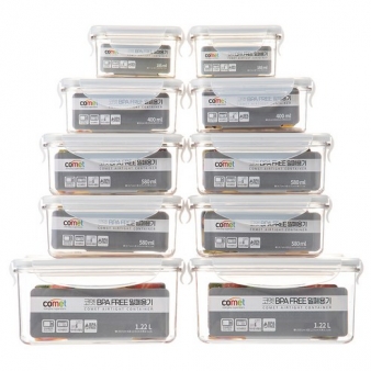 코멧 BPA프리 트라이탄 밀폐용기 10조 세트