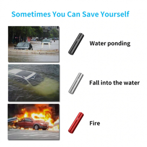 베이스어스 차량용 비상용 유리창 파괴 탈출 안전벨트 커터 망치