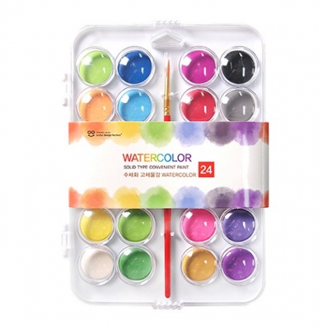워터컬러 수채화 고체 팔레트 물감