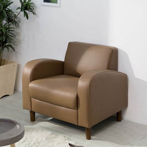 천연면피 가죽소파 1인