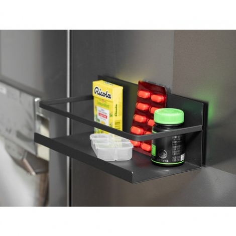코멧 냉장고 자석 선반 블랙 2p