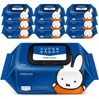 슈퍼대디 미피 프리미엄 유아물티슈 캡형