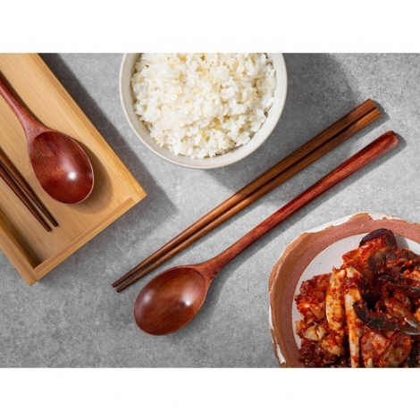 코멧 옻칠 나무 수저세트 2세트