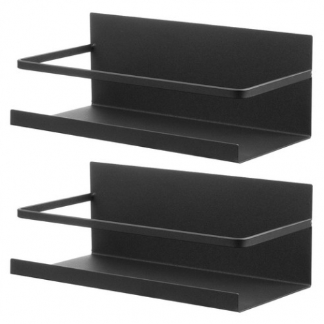 코멧 냉장고 자석 선반 블랙 2p