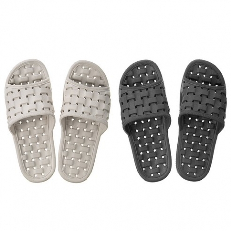 베이스알파에센셜 논슬립 안전 욕실화 라이트그레이 + 다크그레이