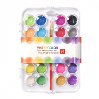 워터컬러 수채화 고체 팔레트 물감