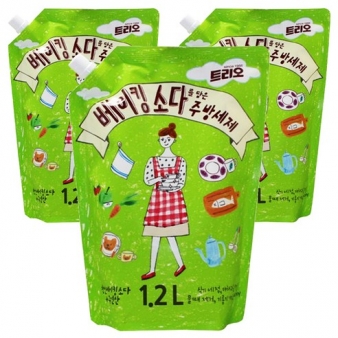 트리오 베이킹소다를 담은 주방세제