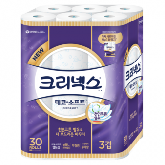 크리넥스 3겹 데코 & 소프트 화장지 27m