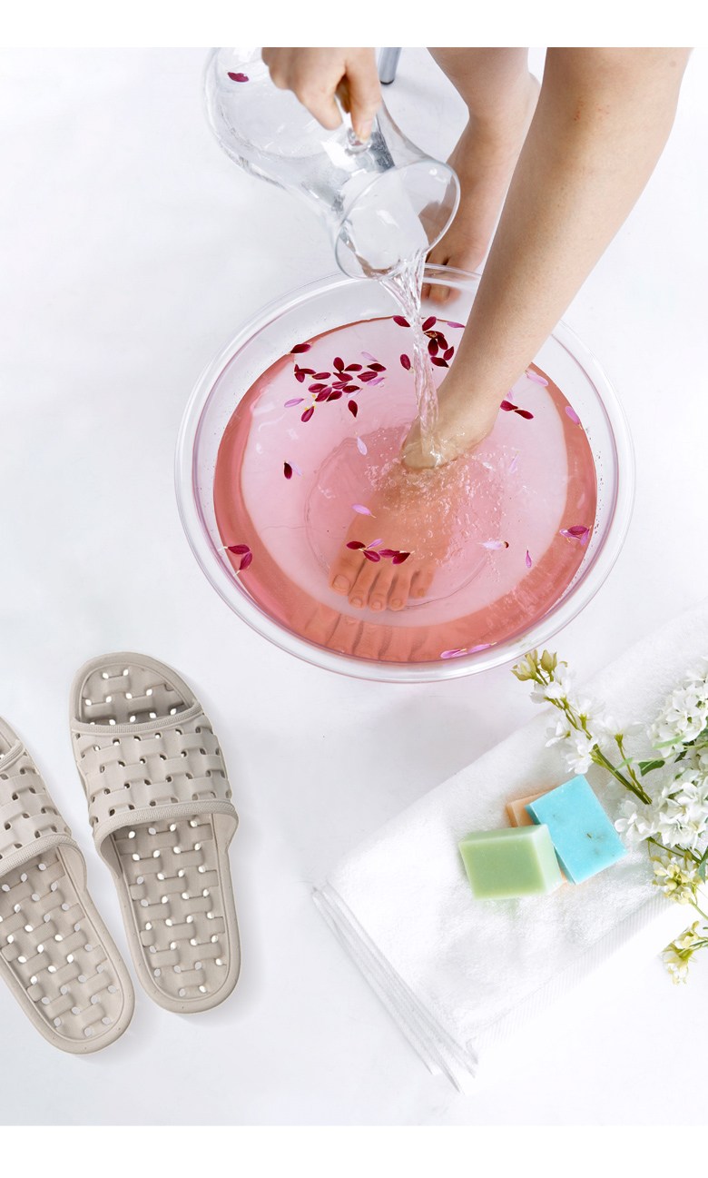 베이스알파에센셜 논슬립 안전 욕실화 라이트그레이 + 다크그레이